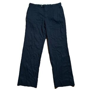 Tommy Bahama Pants Men's 35x32 Black Silk Blend Flat Front Chino Beach Hawaiian‎